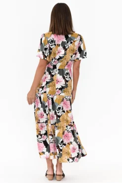 Maxi Dresses<Willow Tree Octavia Pink Blossom Button Tie Dress