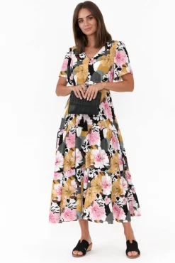 Maxi Dresses<Willow Tree Octavia Pink Blossom Button Tie Dress