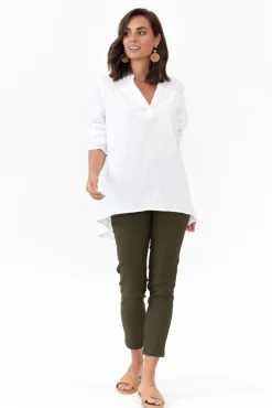 Pants<Tirelli Olympia Khaki Straight 7/8 Pant