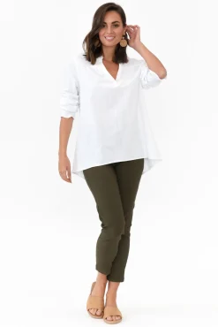 Pants<Tirelli Olympia Khaki Straight 7/8 Pant