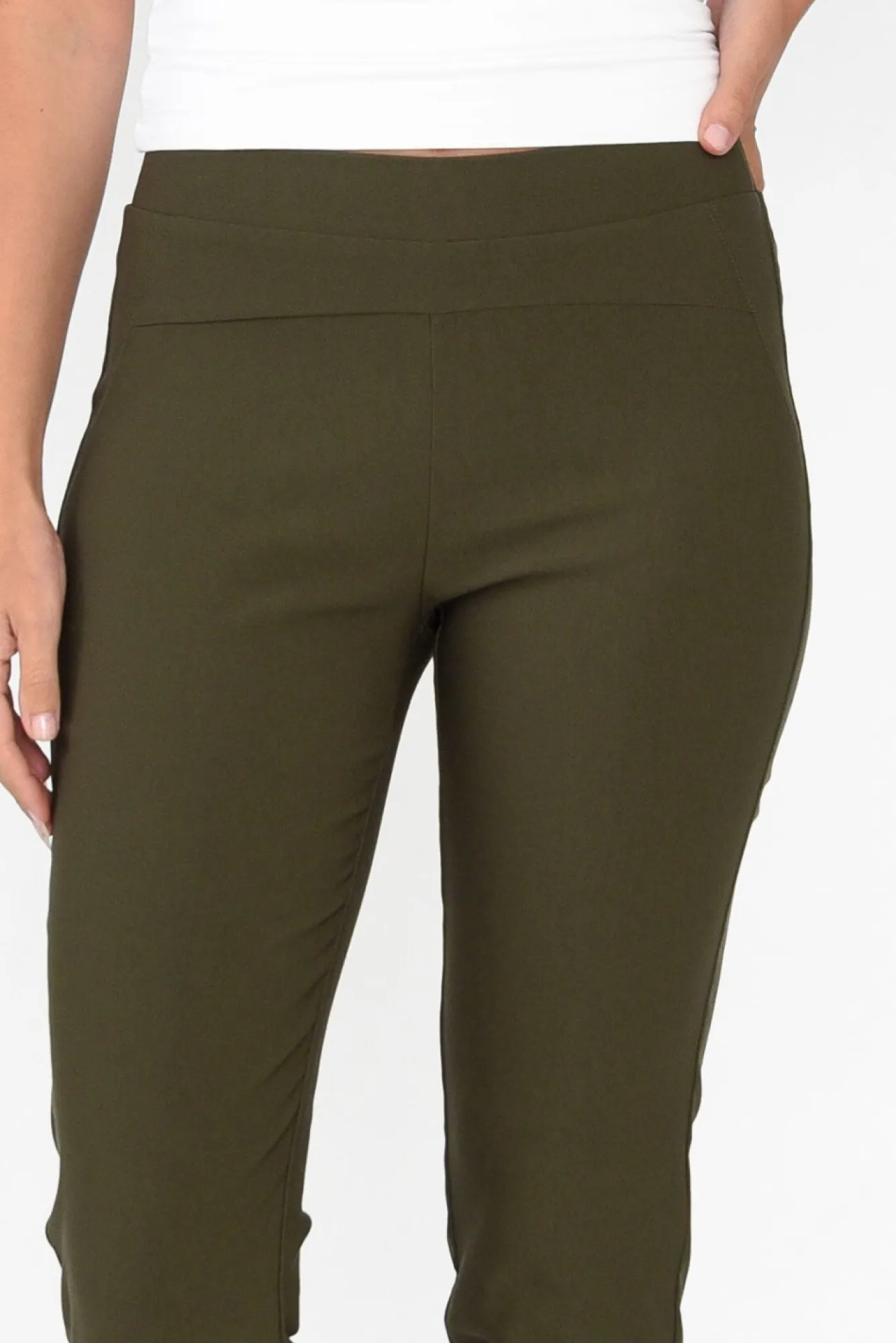 Pants<Tirelli Olympia Khaki Straight Pant