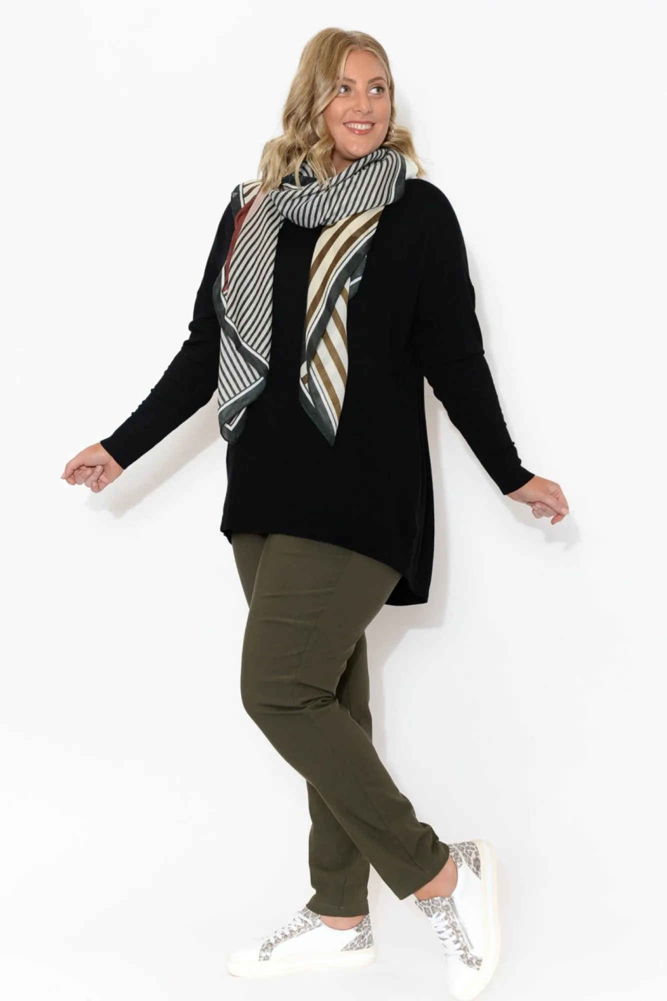 Pants<Tirelli Olympia Khaki Straight Pant