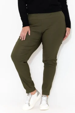 Pants<Tirelli Olympia Khaki Straight Pant
