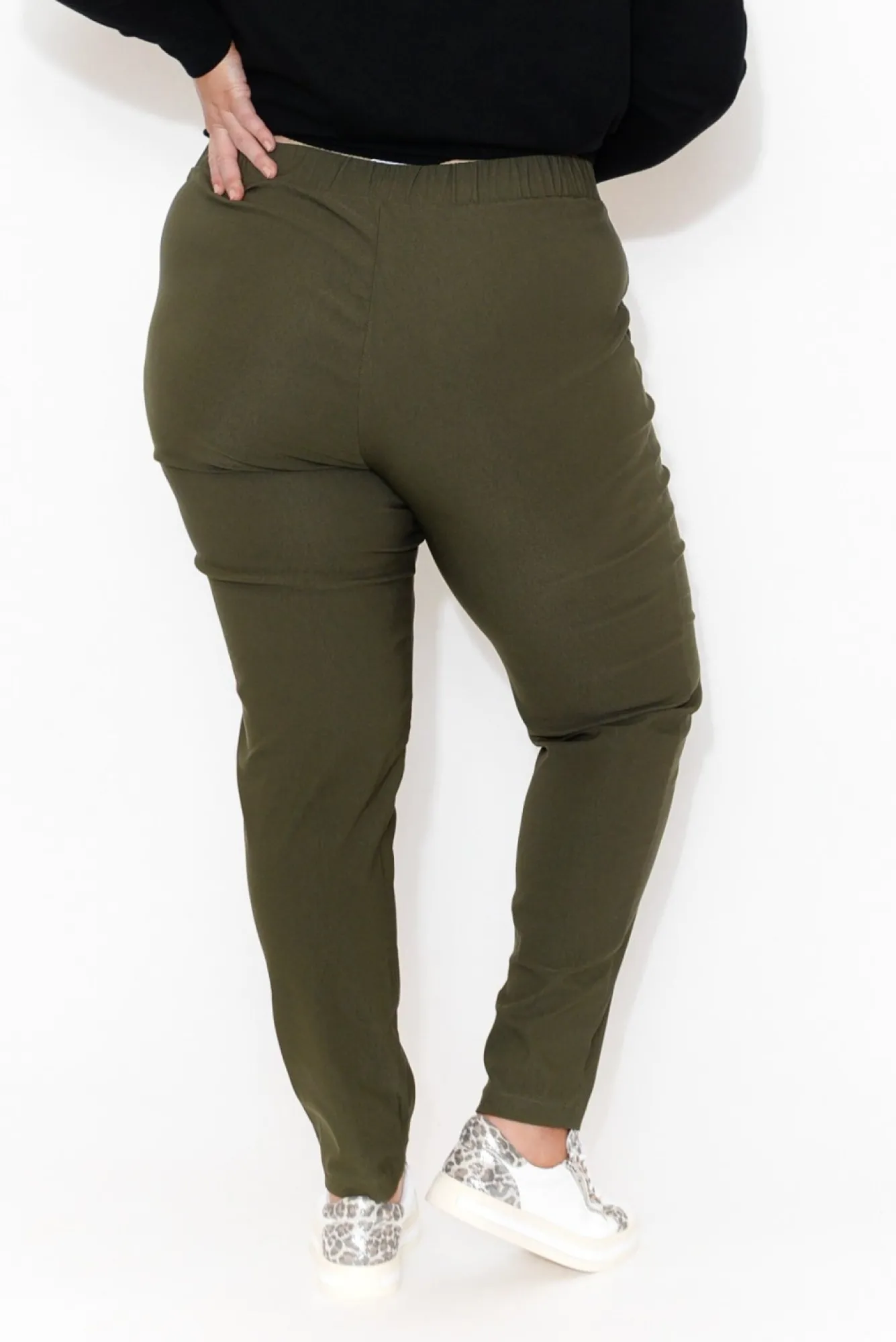Pants<Tirelli Olympia Khaki Straight Pant