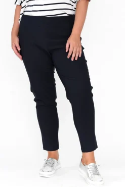 Pants<Tirelli Olympia Navy Straight 7/8 Pant
