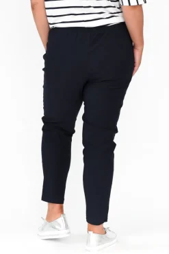 Pants<Tirelli Olympia Navy Straight 7/8 Pant