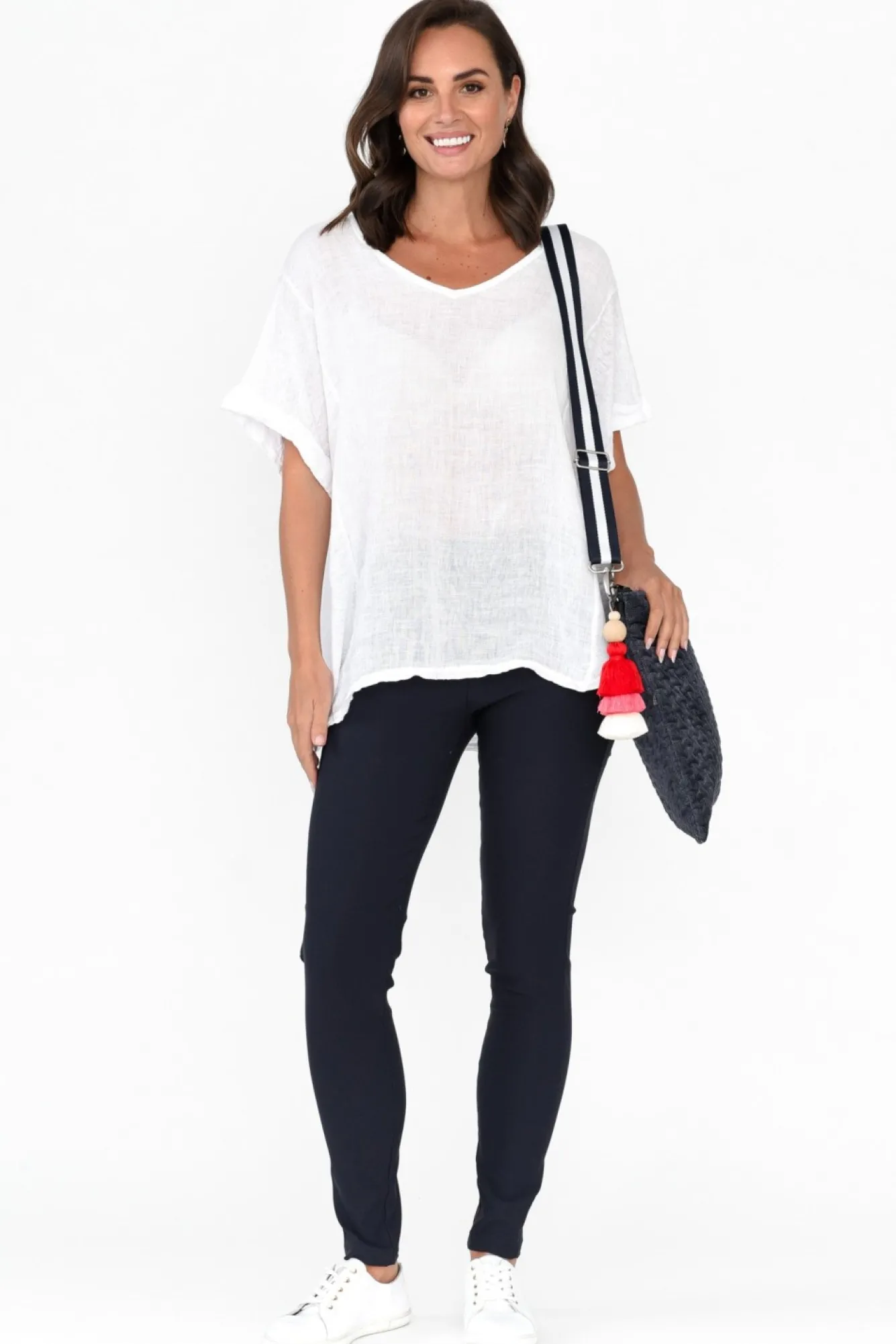 Pants<Tirelli Olympia Navy Straight Pant