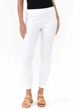 Pants<Tirelli Olympia White Straight 7/8 Pant
