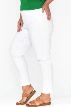 Pants<Tirelli Olympia White Straight 7/8 Pant