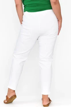 Pants<Tirelli Olympia White Straight 7/8 Pant
