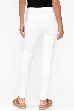Pants<Tirelli Olympia White Straight Pant