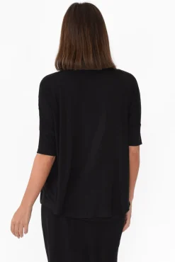 Cardigans<Bamboo Body Opal Black Bamboo Cardigan