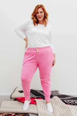 Pants<Elm Out And About Pink Cotton Pant