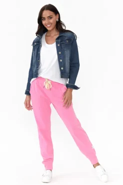 Pants<Elm Out And About Pink Cotton Pant