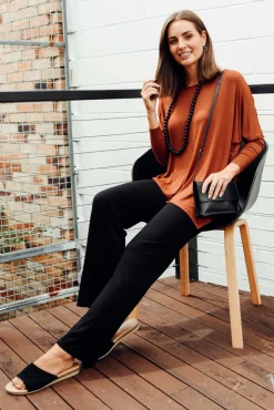 Pants<Bamboo Body Pamela Black Bamboo Pant - Petite