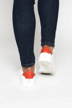 White Sneakers<EOS Panels White Leather Sneaker