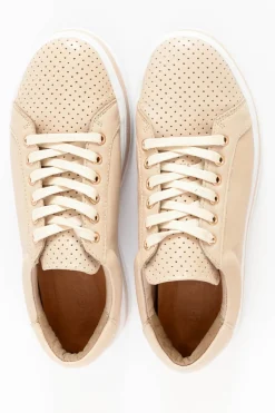 Leather Sneakers<Alfie and Evie Paradise Nude Leather Sneaker