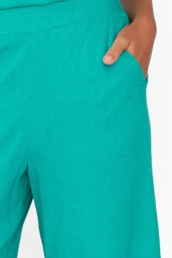 Pants<Betty Basics Parker Teal Linen Blend Pant