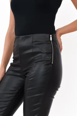 Pants<Fate Becker Past Black Wet Look Pant