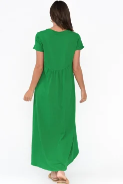 Cotton Dresses<One Ten Willow Patrick Green Cotton Pocket Dress