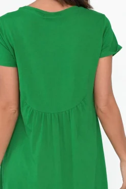 Cotton Dresses<One Ten Willow Patrick Green Cotton Pocket Dress