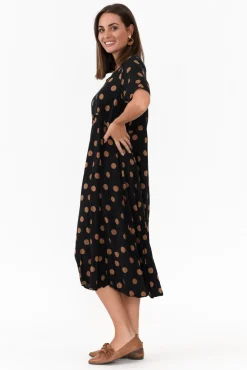 Midi Dresses<Willow Tree Pattison Black Spot Midi Dress