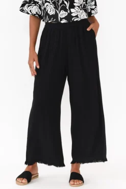 Pants<Zen Garden Penny Black Relaxed Pant