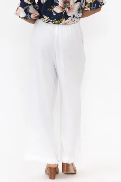 Pants<Zen Garden Penny White Relaxed Pant