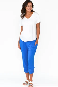 Pants<Lou Lou Perry Cobalt Bamboo Crop Pant