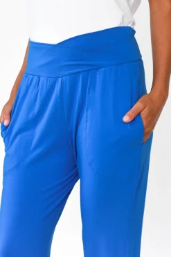 Pants<Lou Lou Perry Cobalt Bamboo Crop Pant