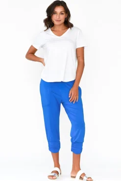 Pants<Lou Lou Perry Cobalt Bamboo Crop Pant