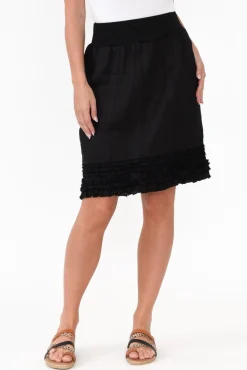 Skirts<Gordon Smith Phillipa Black Ruffle Hem Skirt