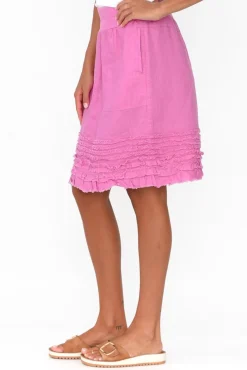 Skirts<Gordon Smith Phillipa Pink Ruffle Hem Skirt