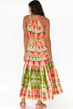 Cotton Dresses<Holiday Pinata Tropical Cotton Halter Dress