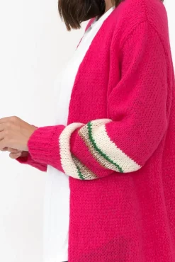 Knitwear<Clarity Pippi Hot Pink Wool Cardigan