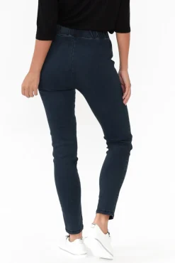 Jeans<Threadz Polly Blue Cotton Stretch Pant