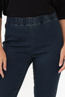 Jeans<Threadz Polly Blue Cotton Stretch Pant