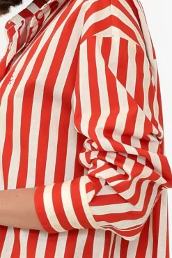Cotton Tops<Dear Sutton Presley Red Stripe Cotton Poplin Shirt