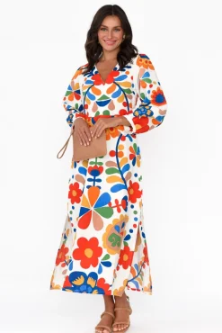 Cotton Dresses<Boom Shankar Quinn Fiesta Floral Linen Cotton Dress