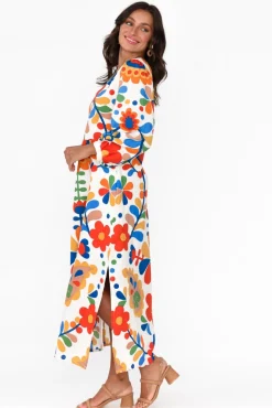 Cotton Dresses<Boom Shankar Quinn Fiesta Floral Linen Cotton Dress