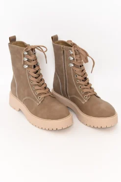 Boots<Los Cabos Raine Taupe Lace Up Boot