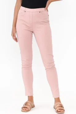 Pants<Cafe Latte Reed Blush Stretch Cotton Pant