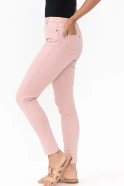 Pants<Cafe Latte Reed Blush Stretch Cotton Pant