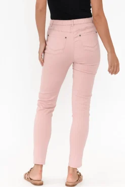 Pants<Cafe Latte Reed Blush Stretch Cotton Pant