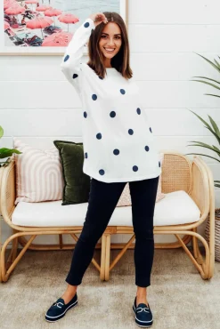 Pants<Cafe Latte Reed Navy Stretch Cotton Pant