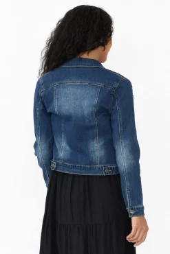 Jackets<Country Denim Rellie Blue Denim Stretch Jacket