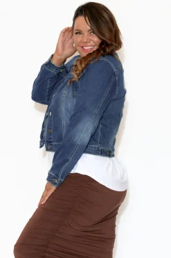 Jackets<Country Denim Rellie Blue Denim Stretch Jacket