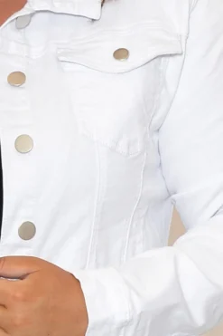 Jackets<Country Denim Rellie White Denim Stretch Jacket