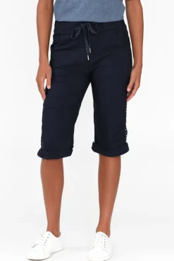 Shorts<La Strada Rhonda Navy Embellished Shorts