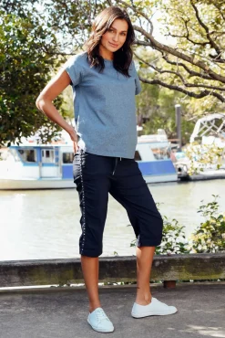 Shorts<La Strada Rhonda Navy Embellished Shorts